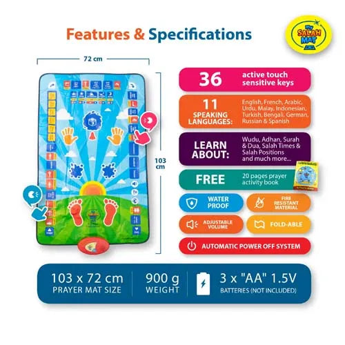 Islamic Prayer Mat for Children Education