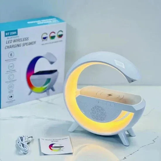 LED Wireless Charging Speaker – Bluetooth Music & Charger