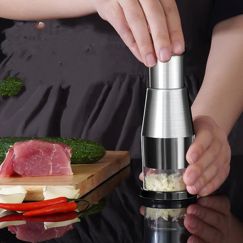Pressed Garlic Chopper Stainless Steel Manual