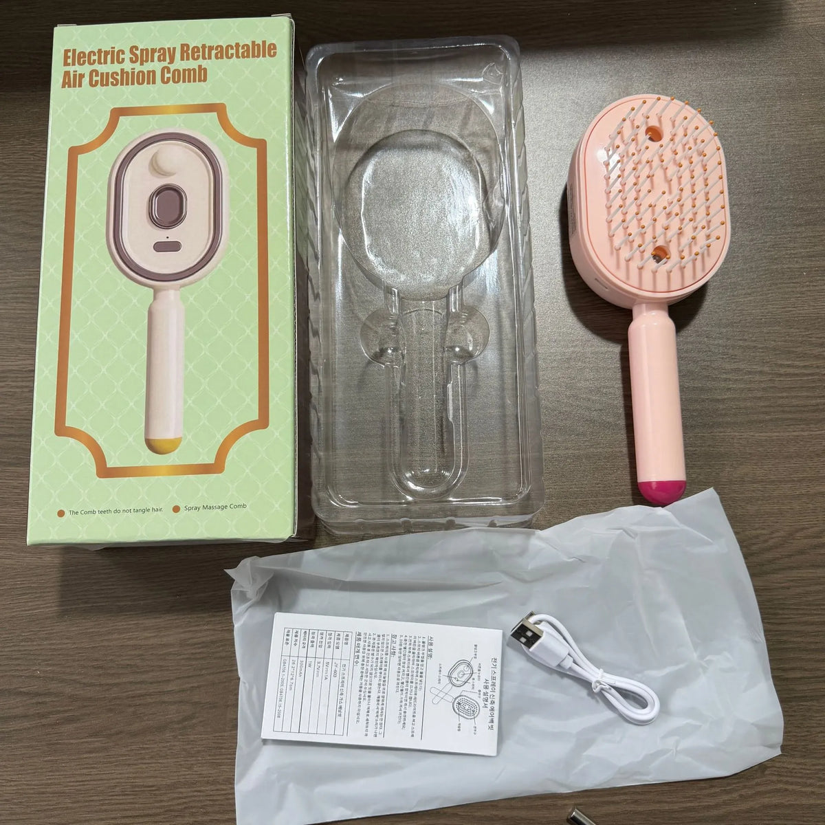 Electric Spray Retractable Air Cushion Comb