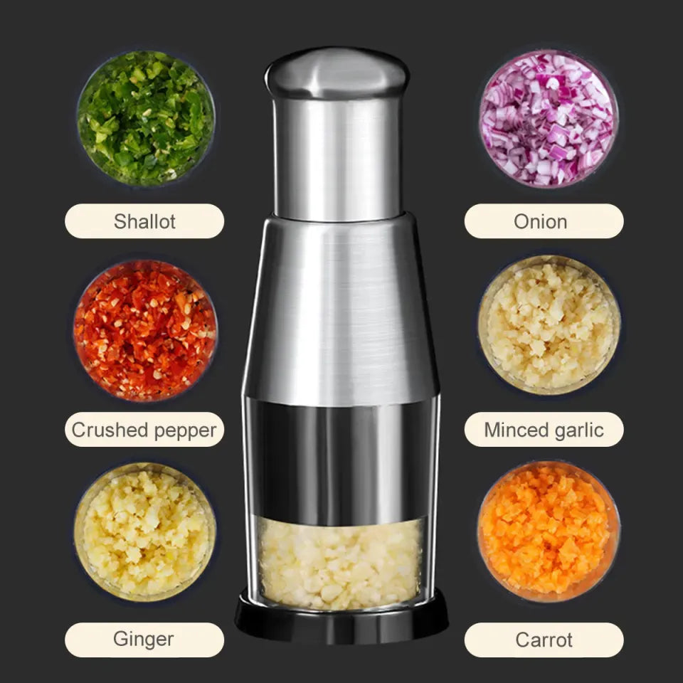 Pressed Garlic Chopper Stainless Steel Manual