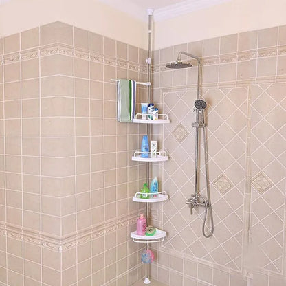 MultiFunction Tier Adjustable Bathroom Corner Shelf
