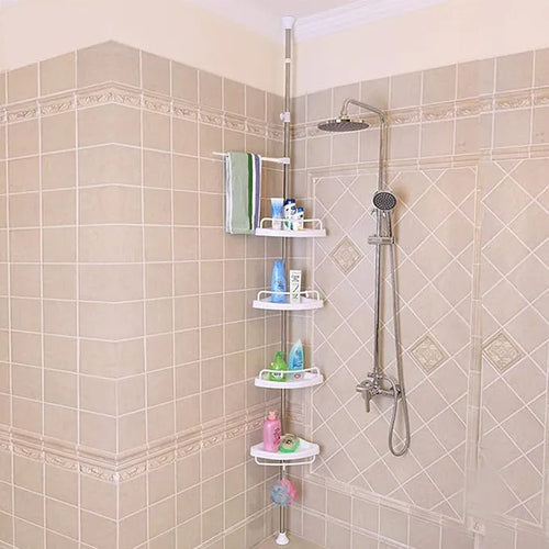 MultiFunction Tier Adjustable Bathroom Corner Shelf