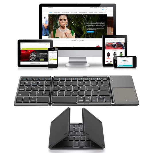 Foldable Bluetooth Keyboard with Touchpad