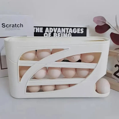 Rolling Egg Dispenser Rack Organizer