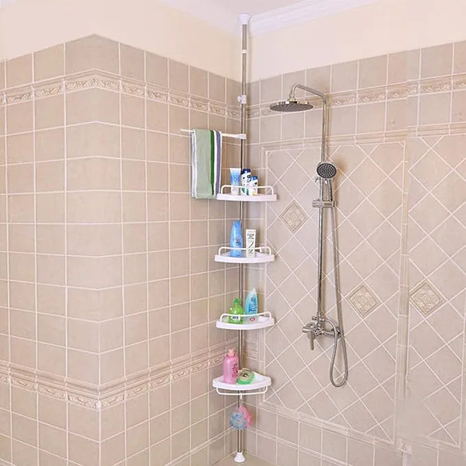 MultiFunction Tier Adjustable Bathroom Corner Shelf