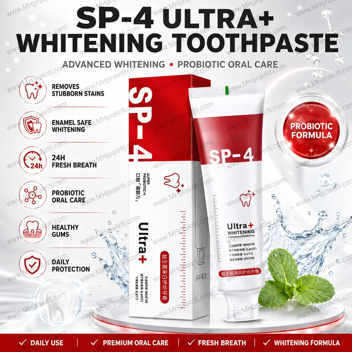 SP-4 Whitening Toothpaste Oral Care