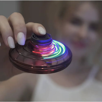 Compact Flying Spinner LED Hand Toy