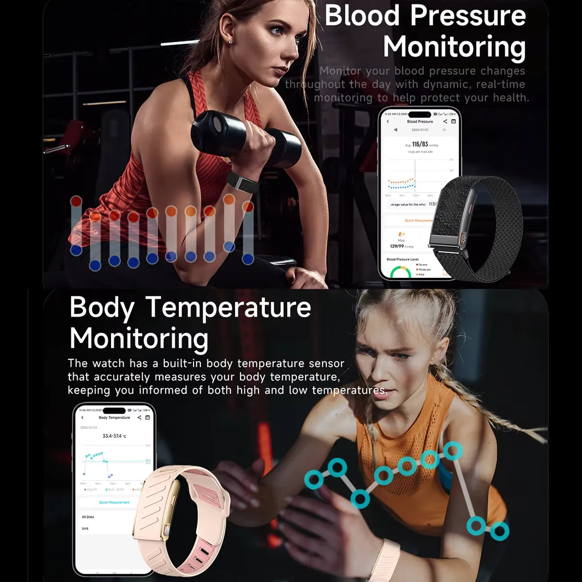 5.0 Fitness Tracker Smart Health Band