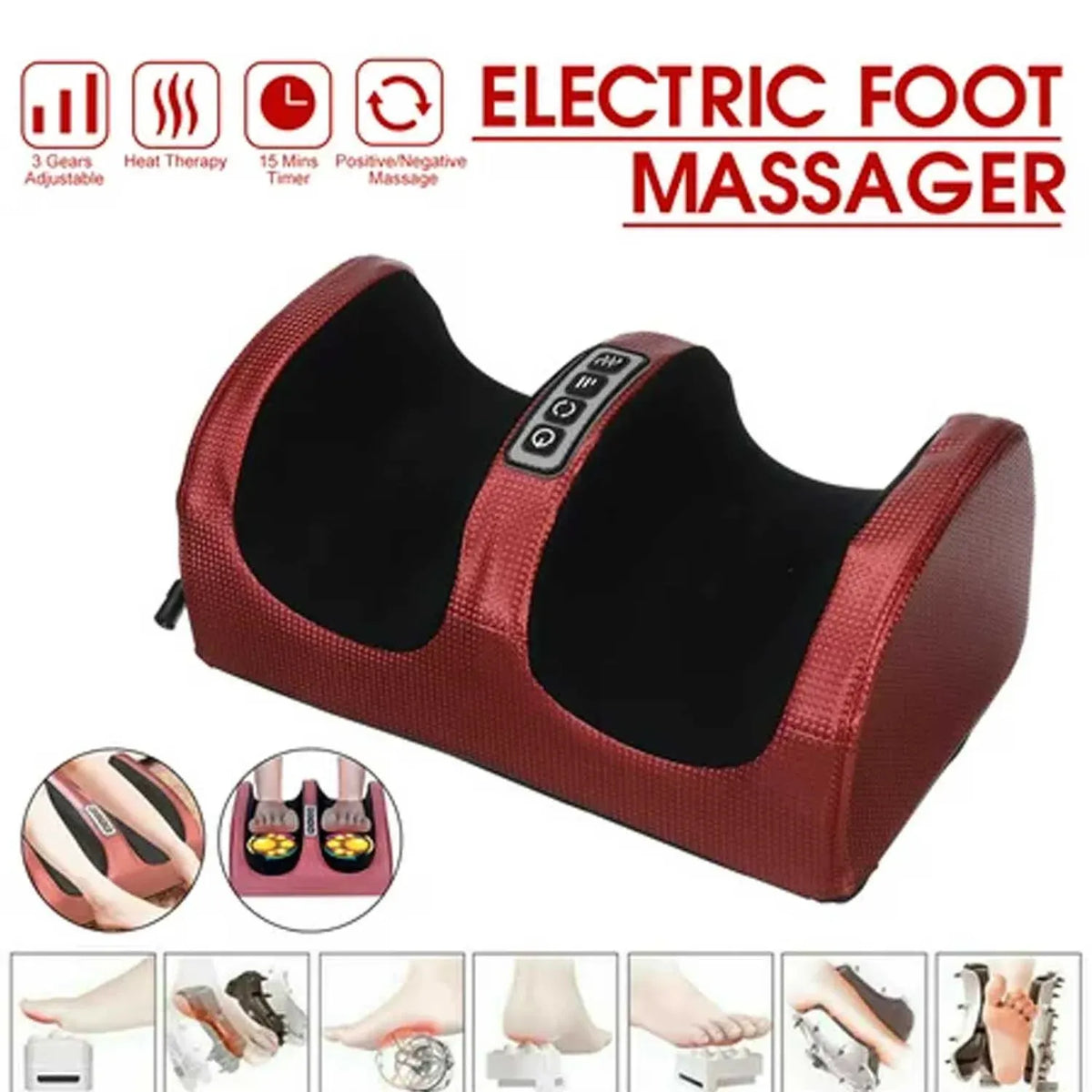 Electric Foot Massager Heat Kneading Care