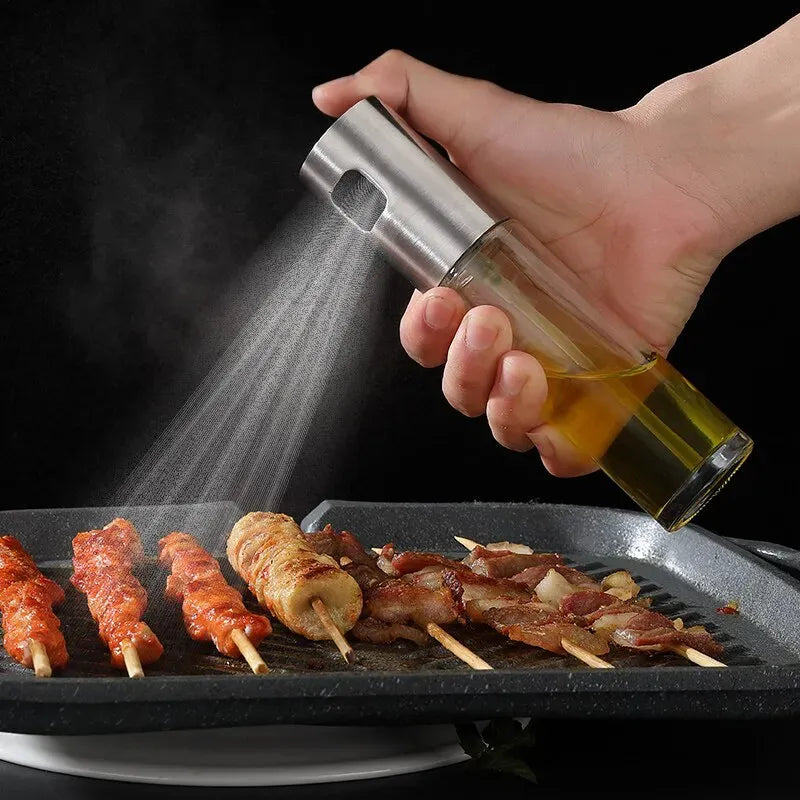 Stainless Steel Oil Spray Bottle Kitchen