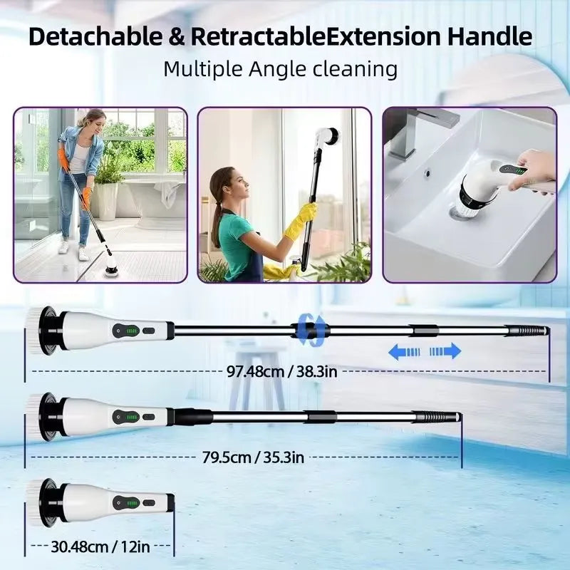 9-in-1 Cordless Electric Spin Cleaning Scrubber