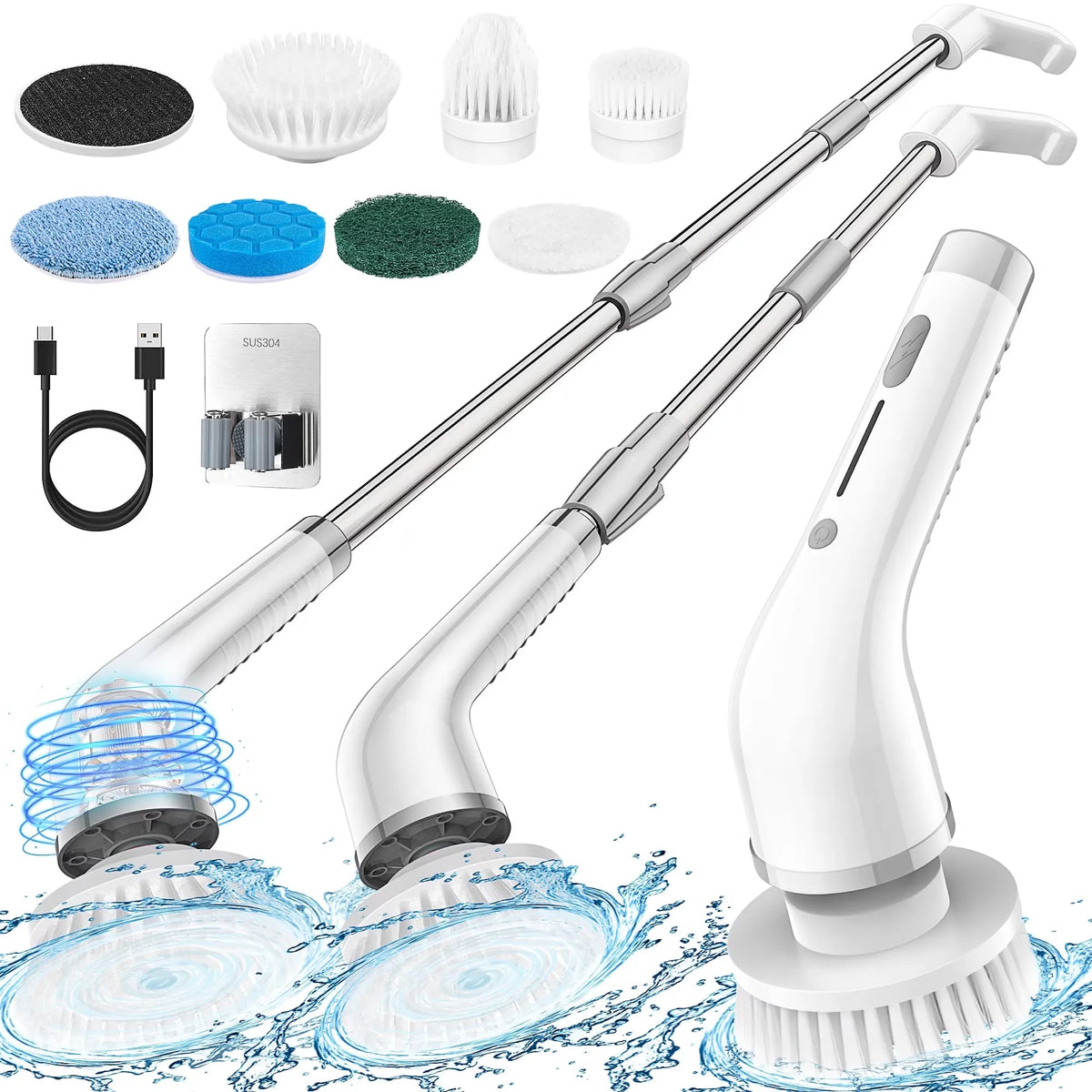 9-in-1 Cordless Electric Spin Cleaning Scrubber