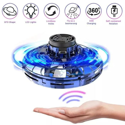 Compact Flying Spinner LED Hand Toy