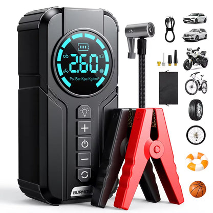 4-in-1 Portable Emergency Jump Starter&Tire Inflator