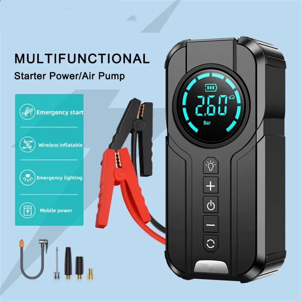 4-in-1 Portable Emergency Jump Starter&Tire Inflator