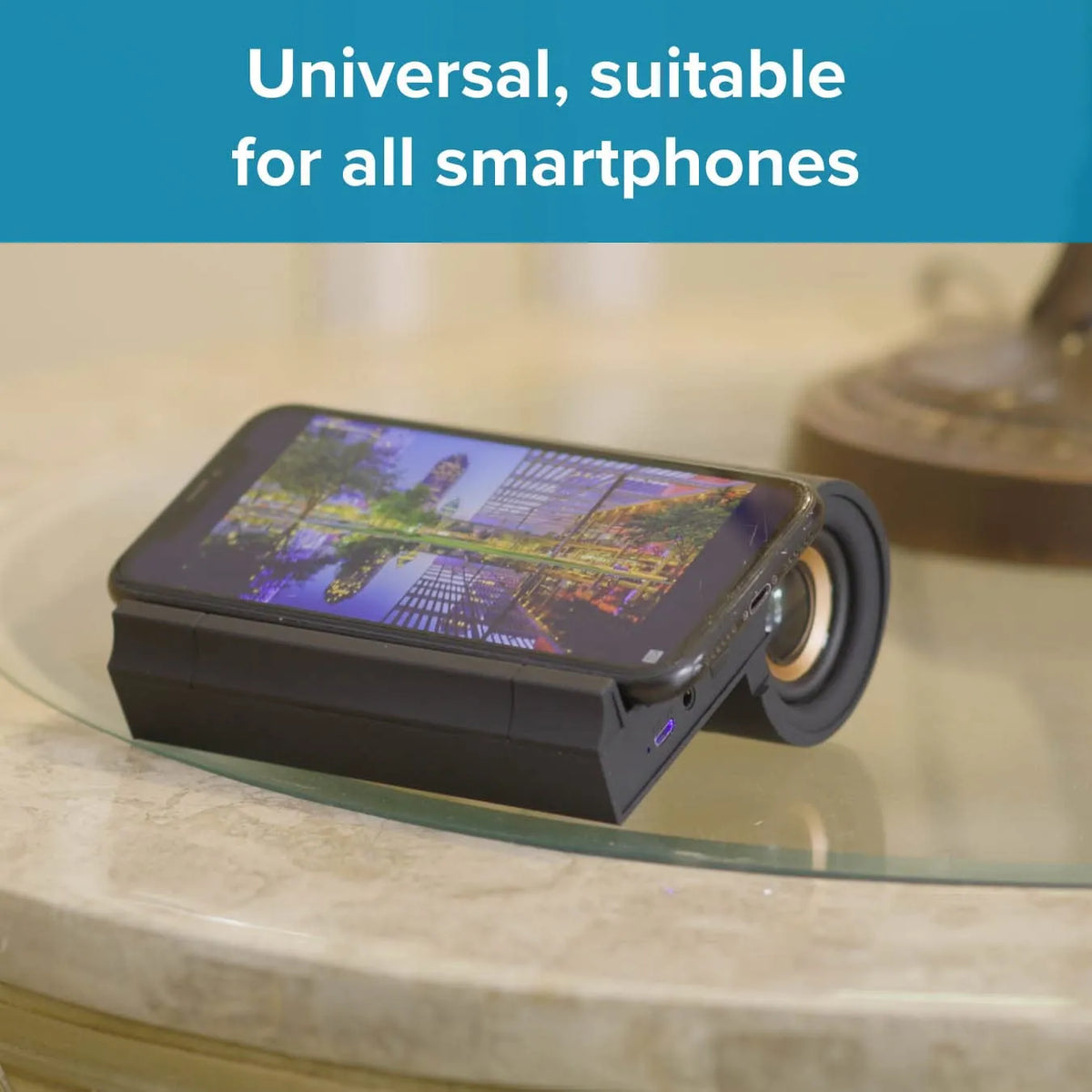 Wireless Charging Speaker – No Pairing Bluetooth-Free Phone Speaker