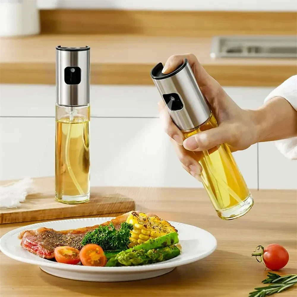 Stainless Steel Oil Spray Bottle Kitchen