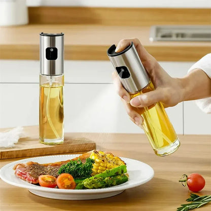 Stainless Steel Oil Spray Bottle Kitchen