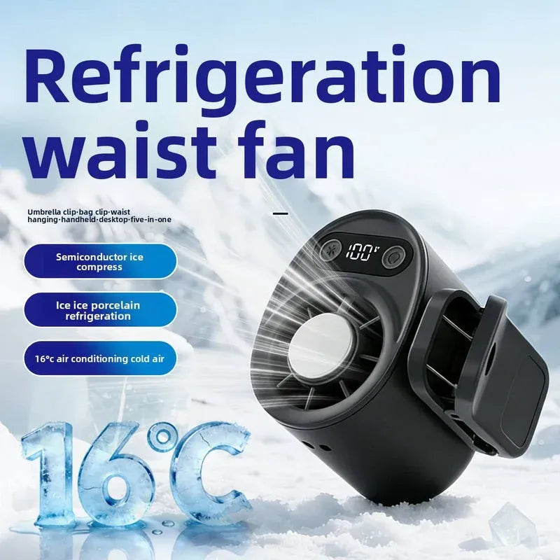 Portable Waist Mounted Rechargeable Fan