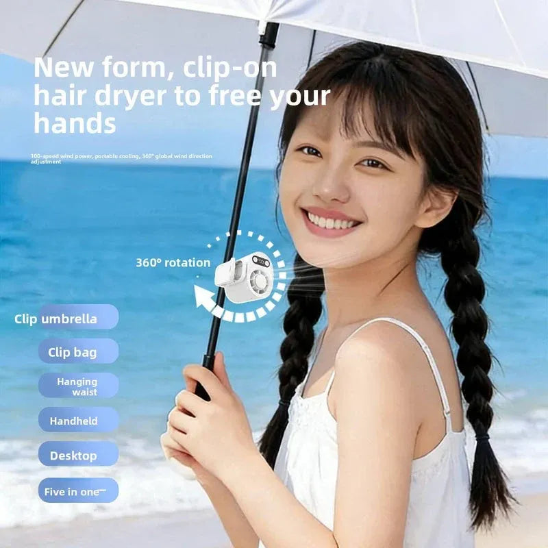 Portable Waist Mounted Rechargeable Fan