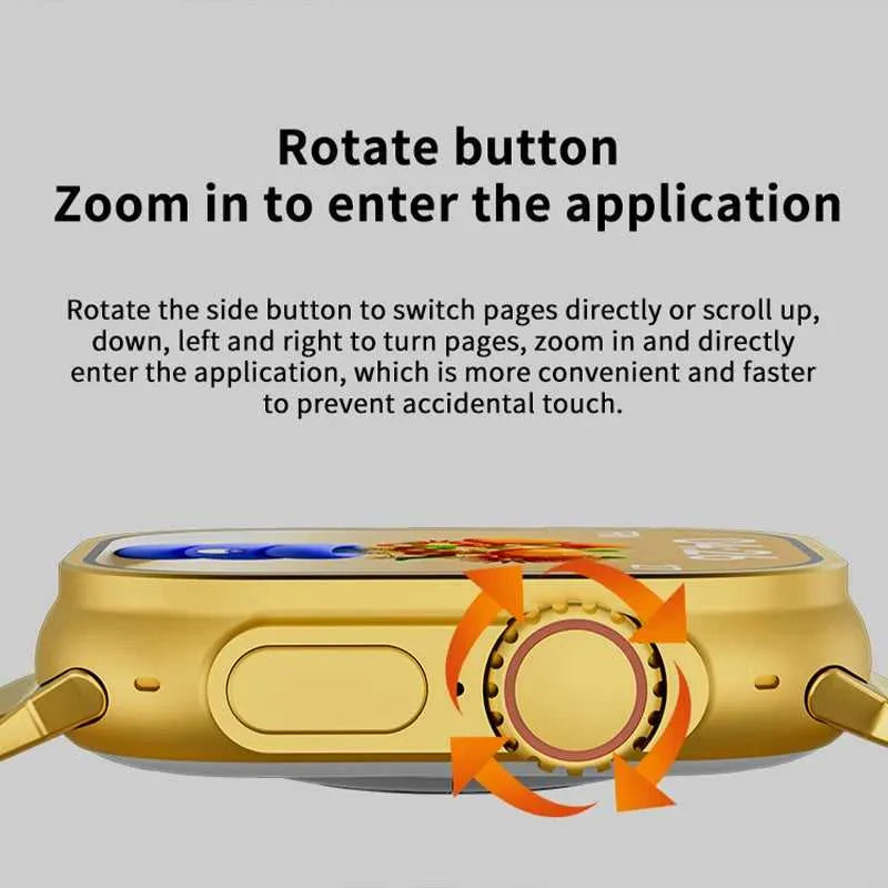 Luxury Gold Smart Watch Metal Strap