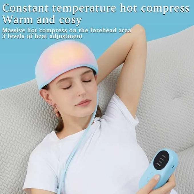 Heated Airbag Head Massage Cap 6-Zone
