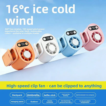 Portable Waist Mounted Rechargeable Fan