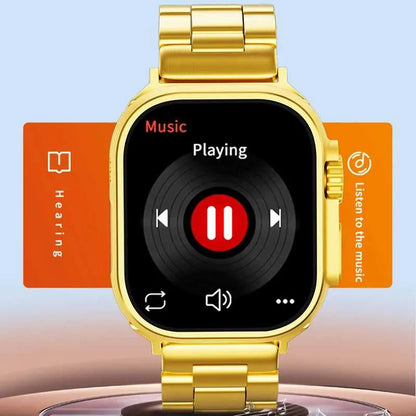Luxury Gold Smart Watch Metal Strap