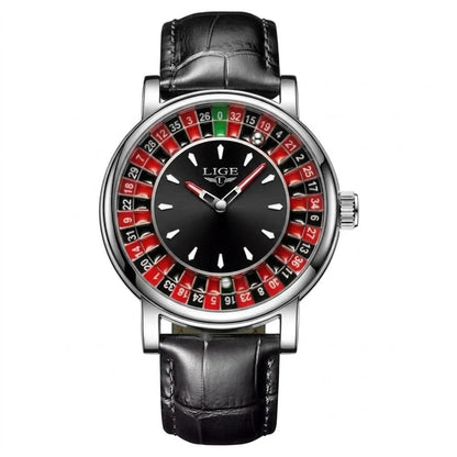 LIGE Roulette Dial Quartz Watch