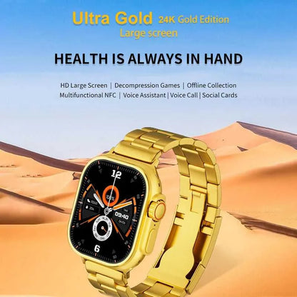 Luxury Gold Smart Watch Metal Strap