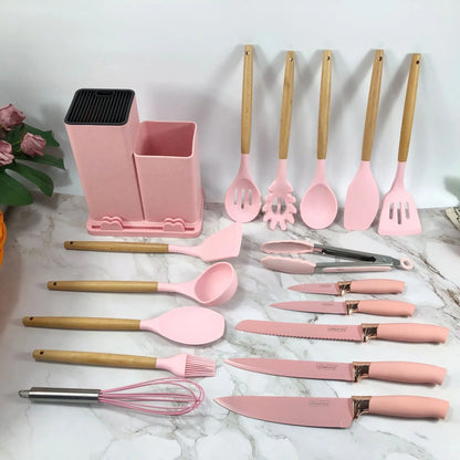 19 Pcs Complete Kitchen Knife & Tool Set