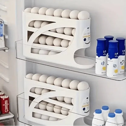 Rolling Egg Dispenser Rack Organizer