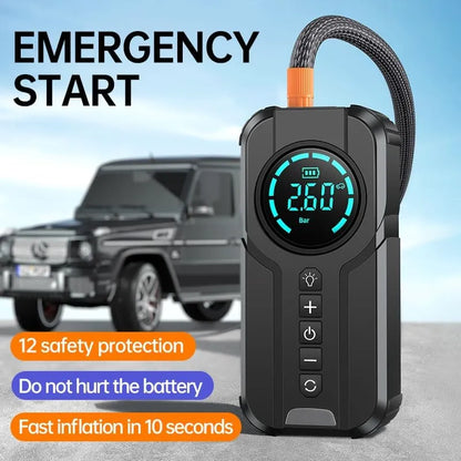 4-in-1 Portable Emergency Jump Starter&Tire Inflator