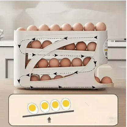 Rolling Egg Dispenser Rack Organizer
