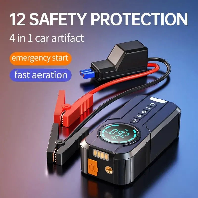 4-in-1 Portable Emergency Jump Starter&Tire Inflator