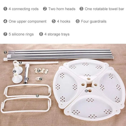 MultiFunction Tier Adjustable Bathroom Corner Shelf