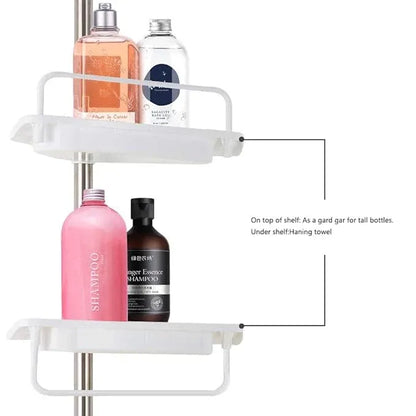 MultiFunction Tier Adjustable Bathroom Corner Shelf