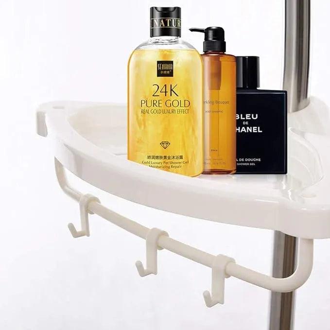 MultiFunction Tier Adjustable Bathroom Corner Shelf