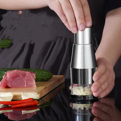 Pressed Garlic Chopper Stainless Steel Manual