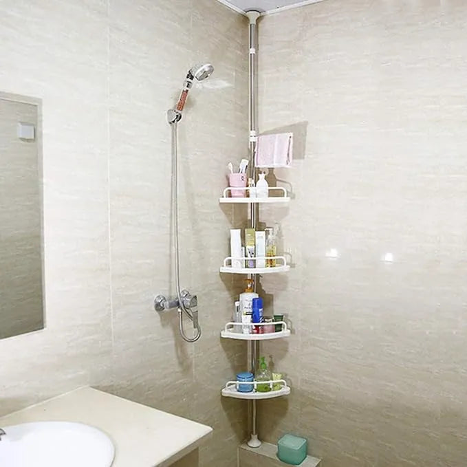 MultiFunction Tier Adjustable Bathroom Corner Shelf