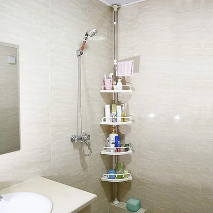 MultiFunction Tier Adjustable Bathroom Corner Shelf