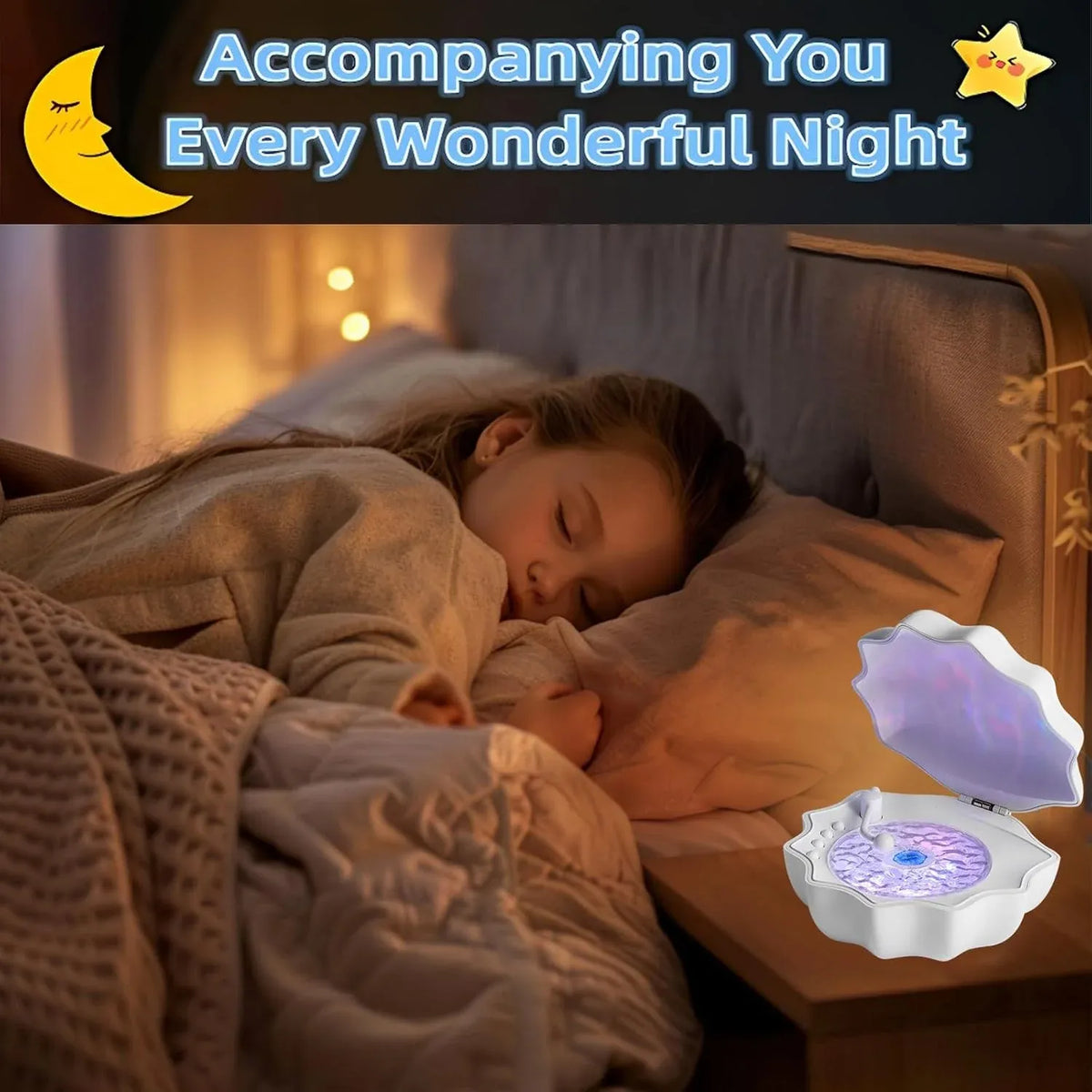 Shell Lamp Bluetooth Speaker – LED Light