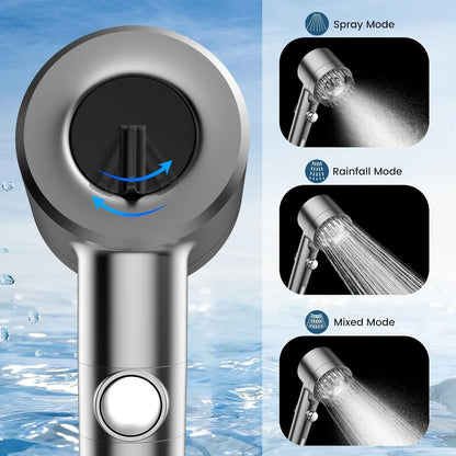 High Pressure Filtered Shower Head 3 Mode
