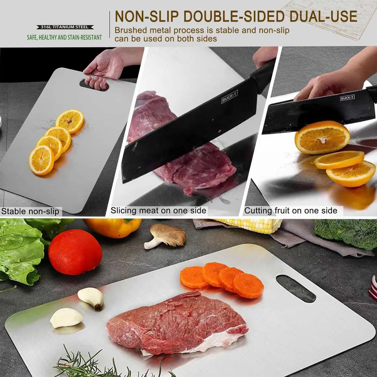 Premium Titanium Chopping Board Kitchen
