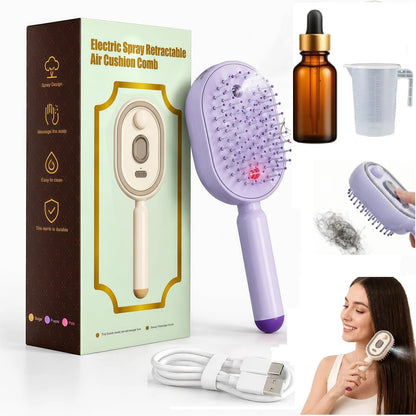 Electric Spray Retractable Air Cushion Comb