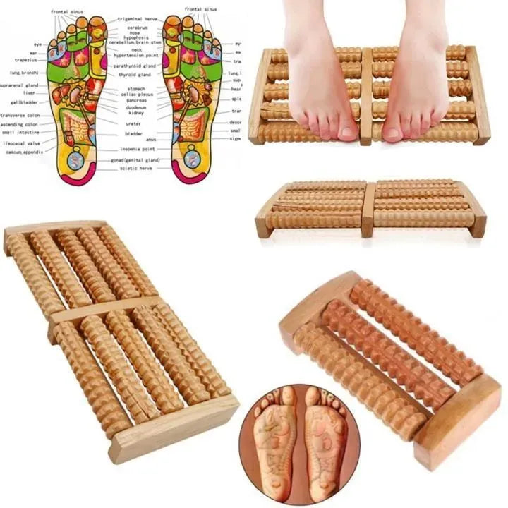 Wooden Foot Massager Roller Reflexology