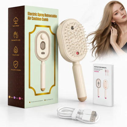 Electric Spray Retractable Air Cushion Comb